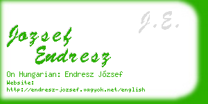 jozsef endresz business card