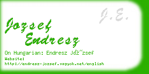 jozsef endresz business card